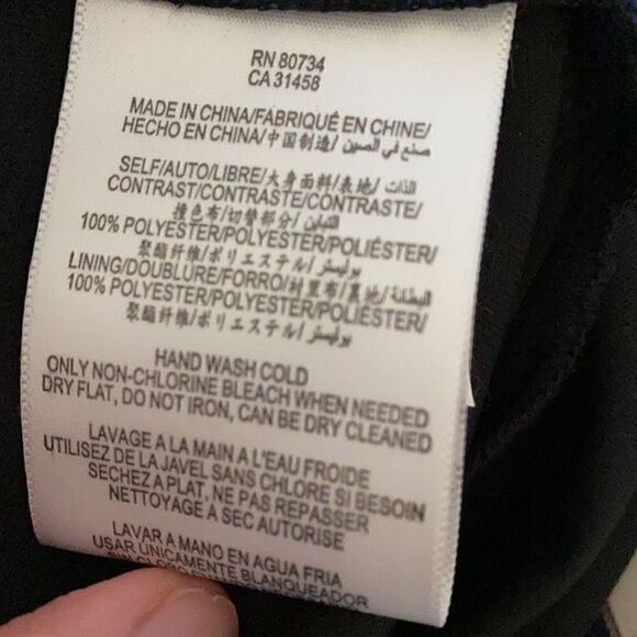 BCBGEneration | Black/Blue One Shoulder Cocktail Mini Dress Large Bow NWT | 4 - Picture 8 of 9